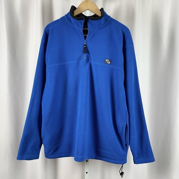 Vintage Counter Culture Large Fleece Half Zip Pullover Outdoor Hiking Camping - Picture 1 of 6
